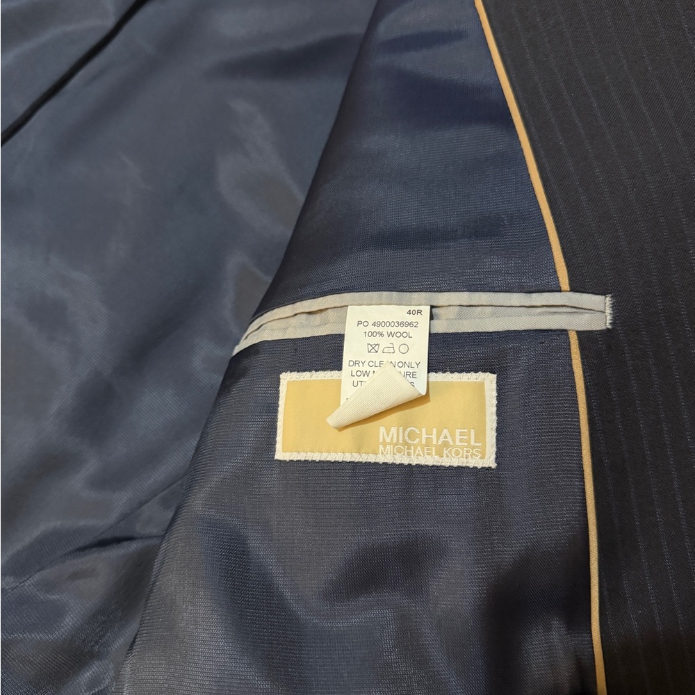 Michael Kors Black Wool Pinstripe Blazer - Picture 4 of 9